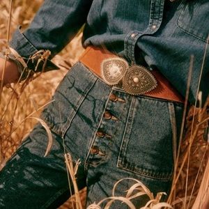 Sezane Tamara belt in Camel, size 85